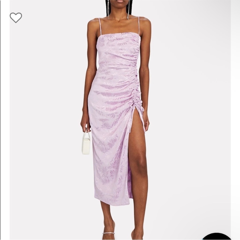 NWT Saylor Gardenia Ruched Jaquered MIDI Dress Gown